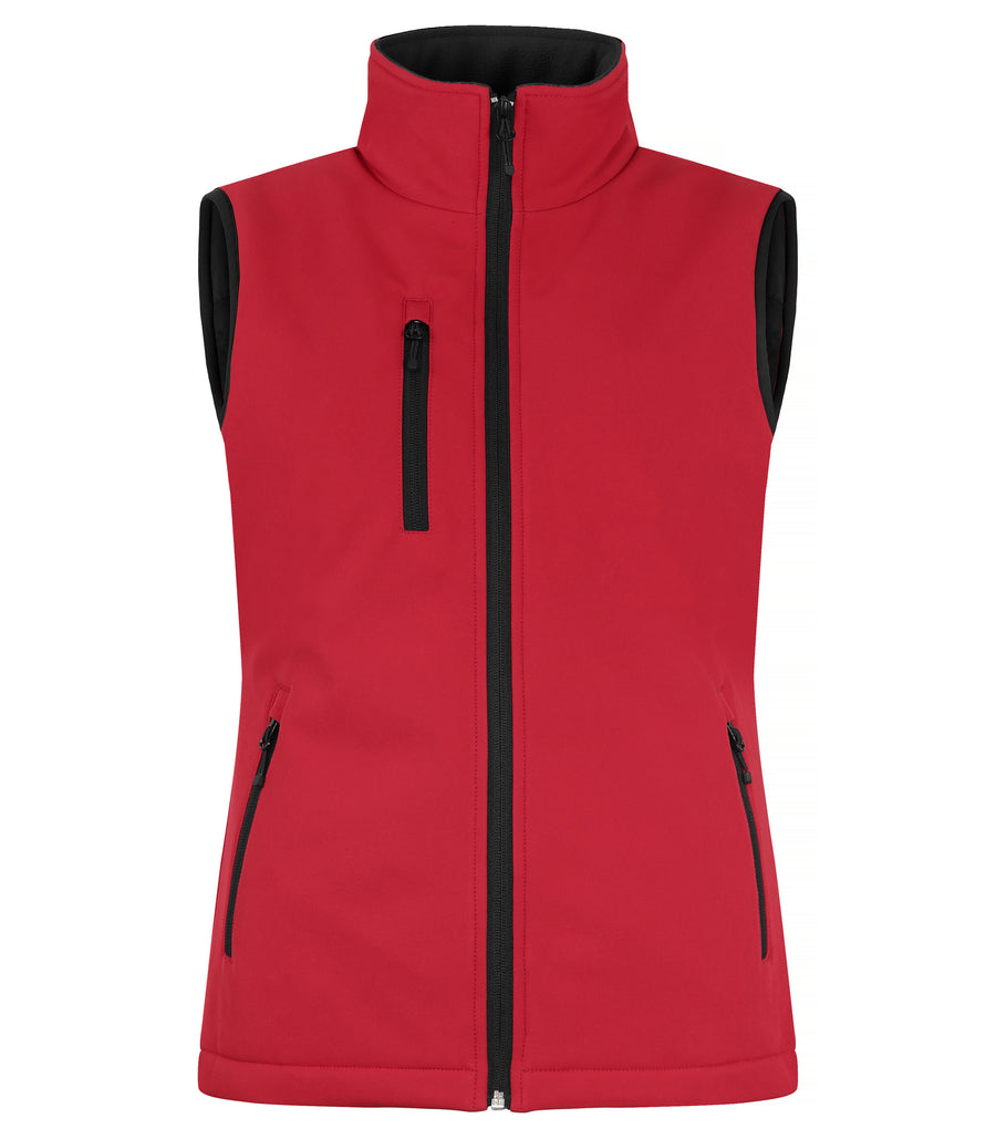 Padded Softshell Vest Women – Röd