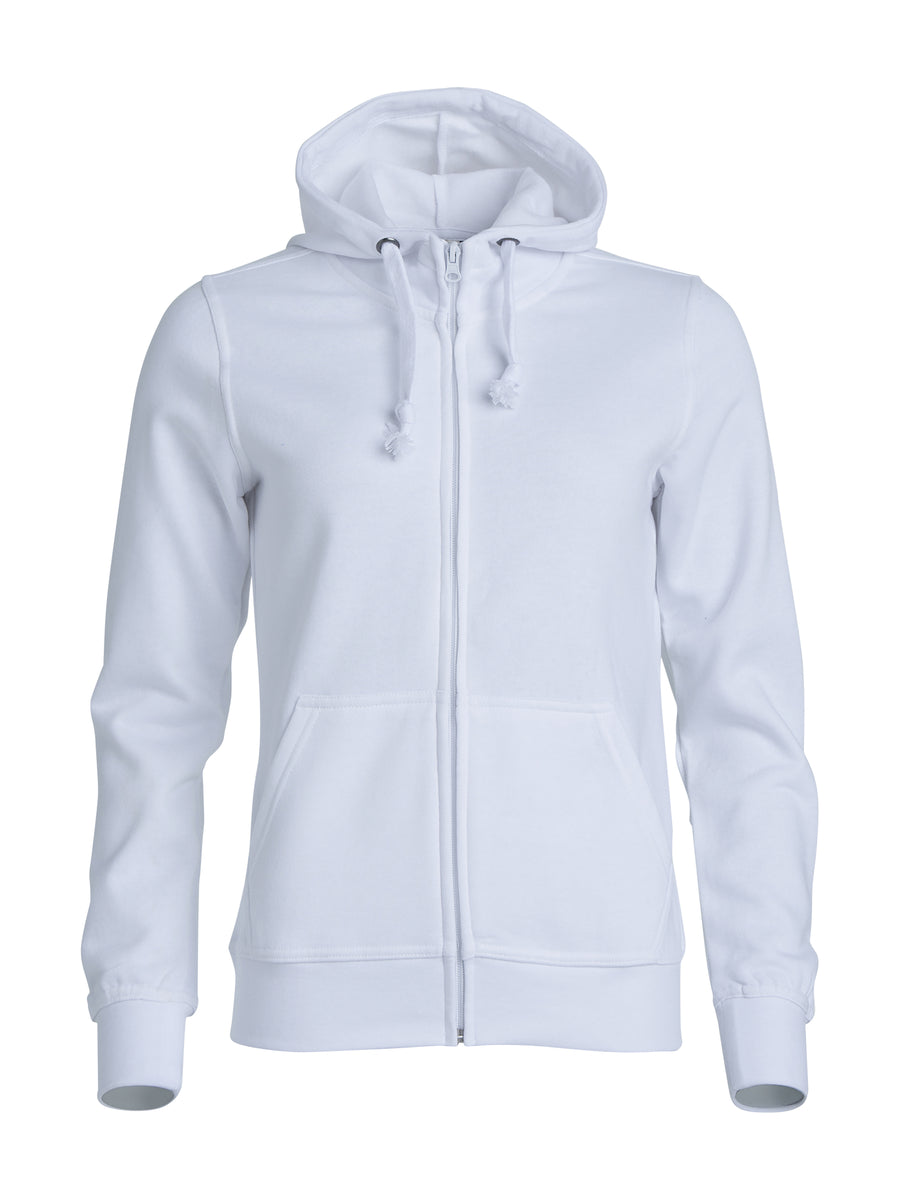 Basic Hoody Full Zip Women – vit