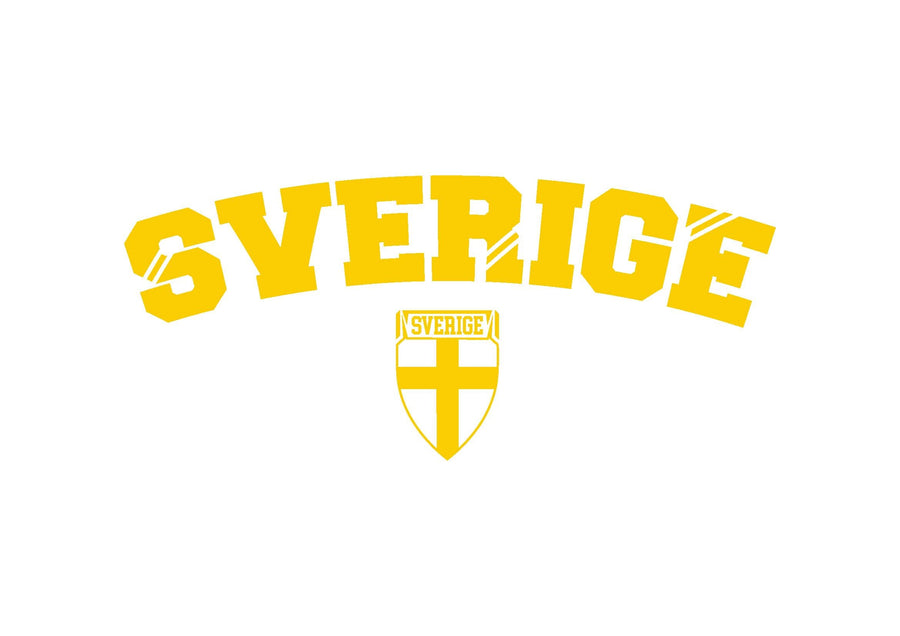 Sverige Transfer 24x10,5cm – Gul