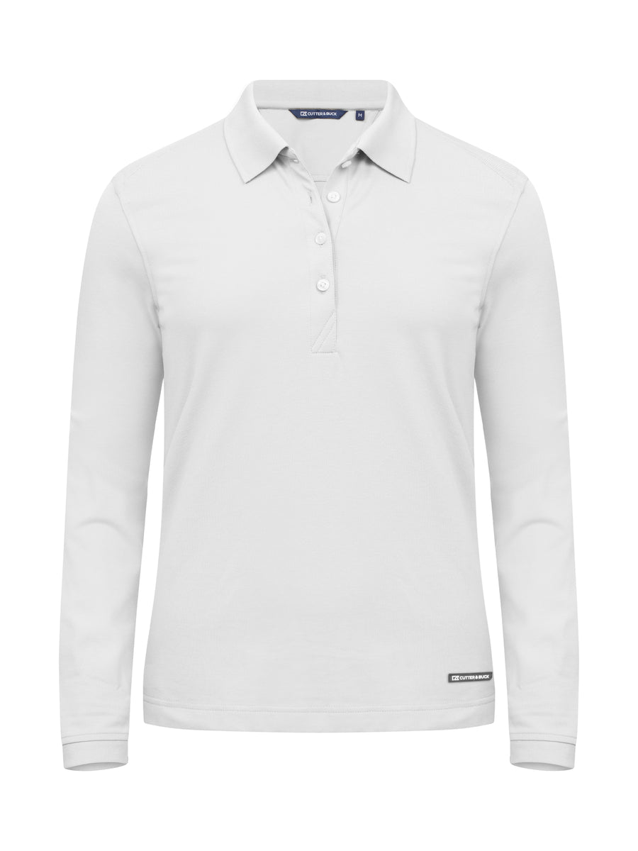 Advantage Long Sleeve Polo Women – Vit