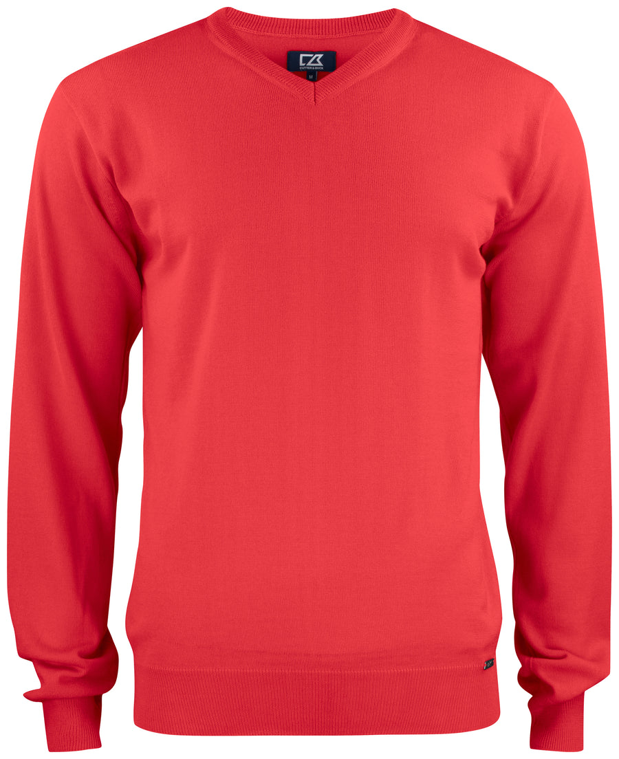 Everett V-neck Men – Röd
