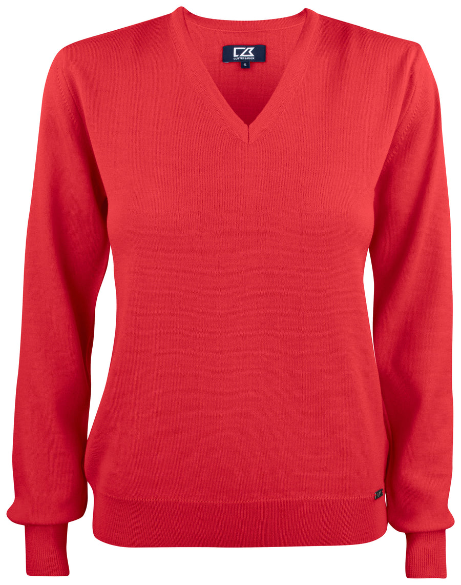 Everett V-neck Women – Röd