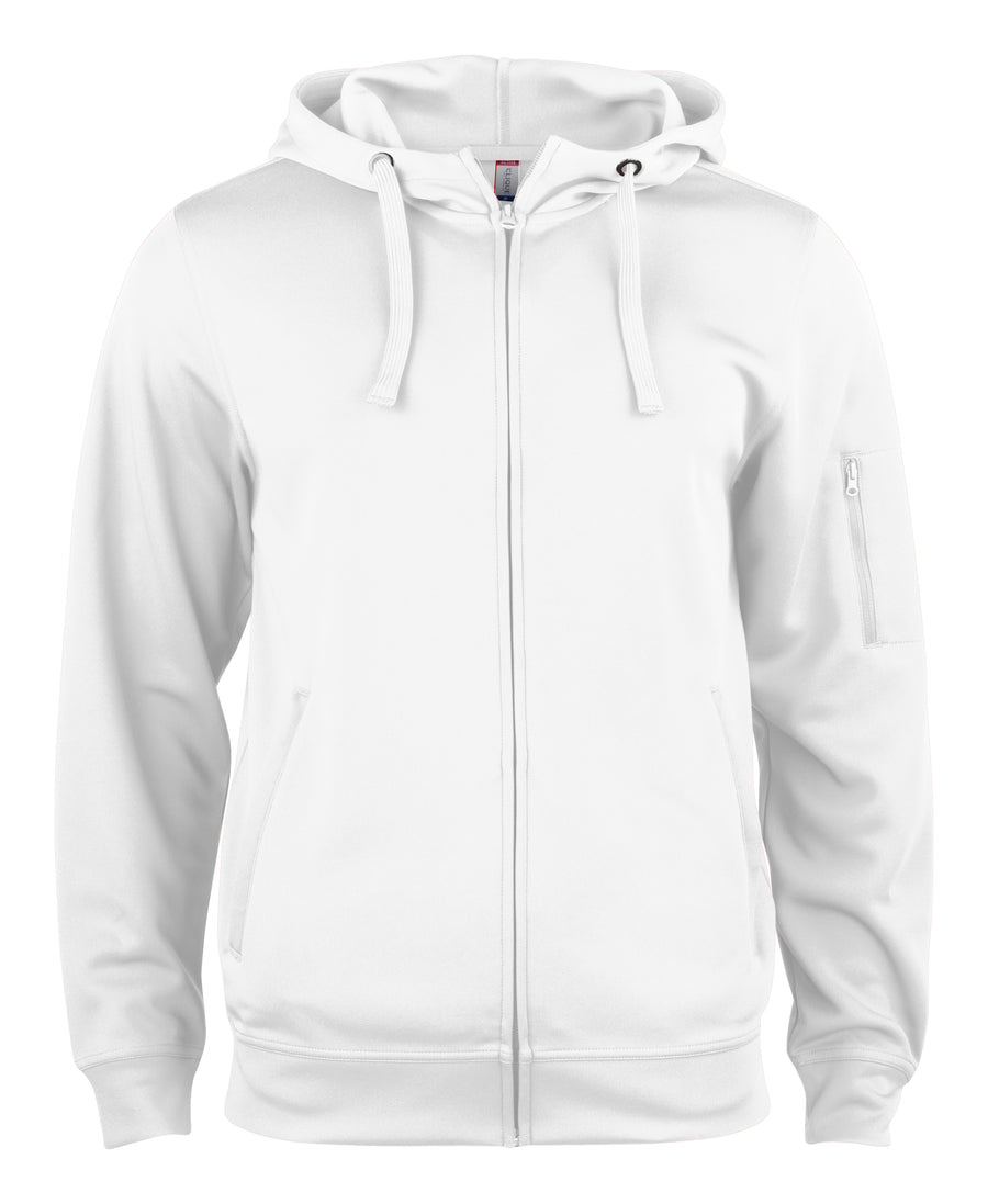 Basic Active Hoody Full Zip – Vit