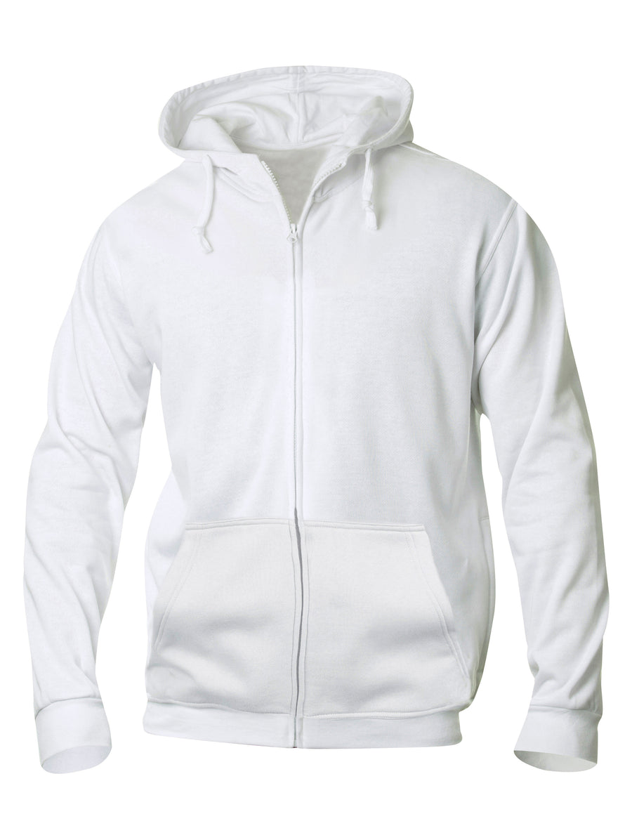 Basic Hoody Full Zip – vit