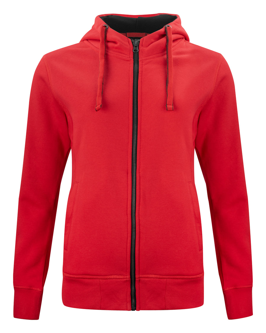 Classic Hoody Full Zip Women – Röd