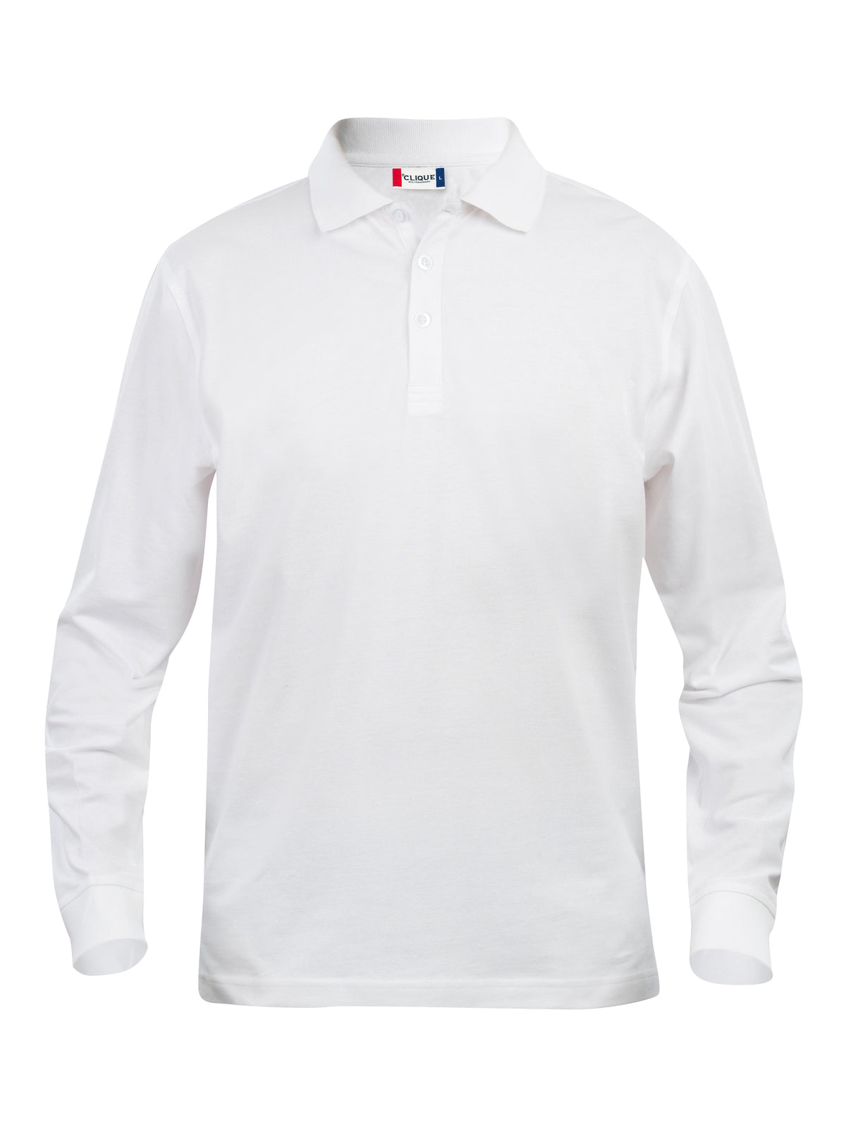 Basic Polo L/S Junior – vit