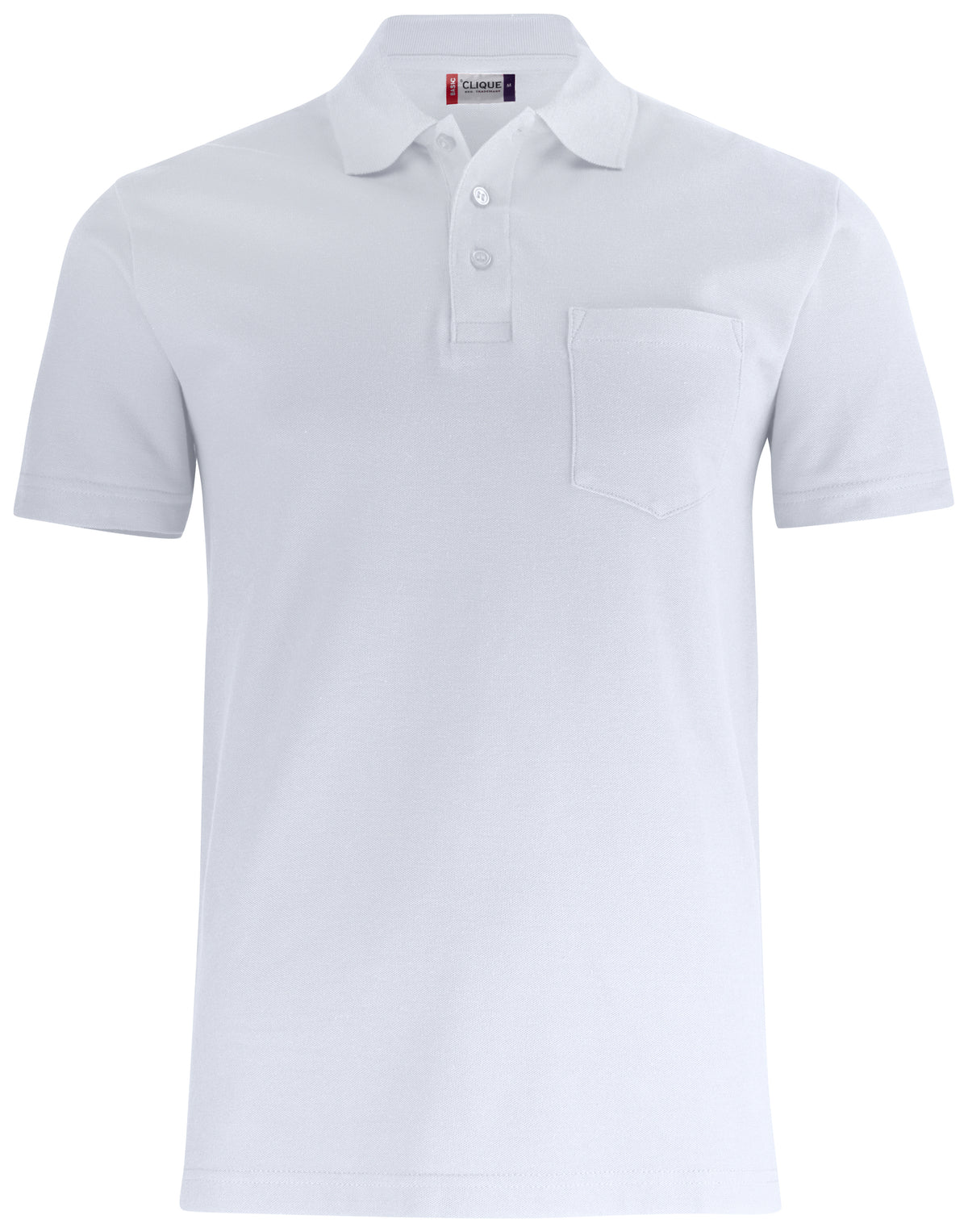 Basic Polo Pocket – vit