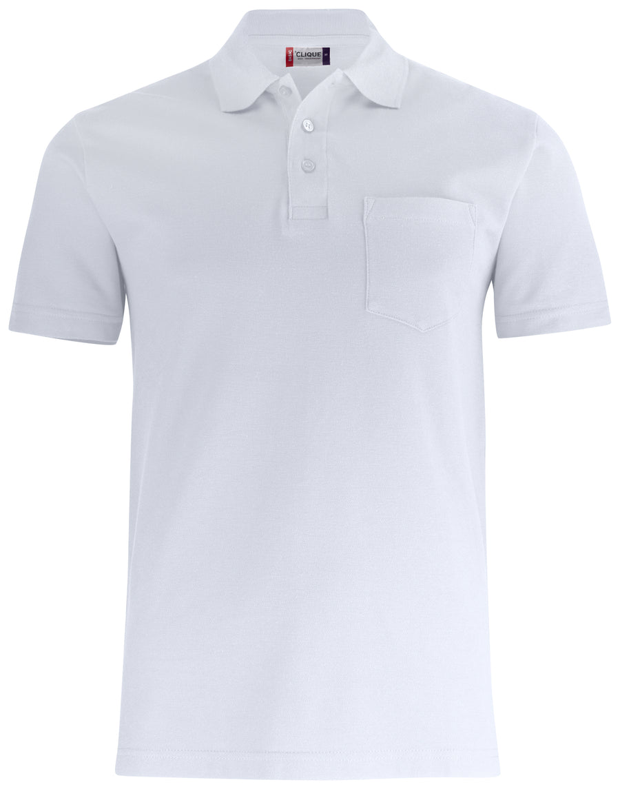 Basic Polo Pocket – vit