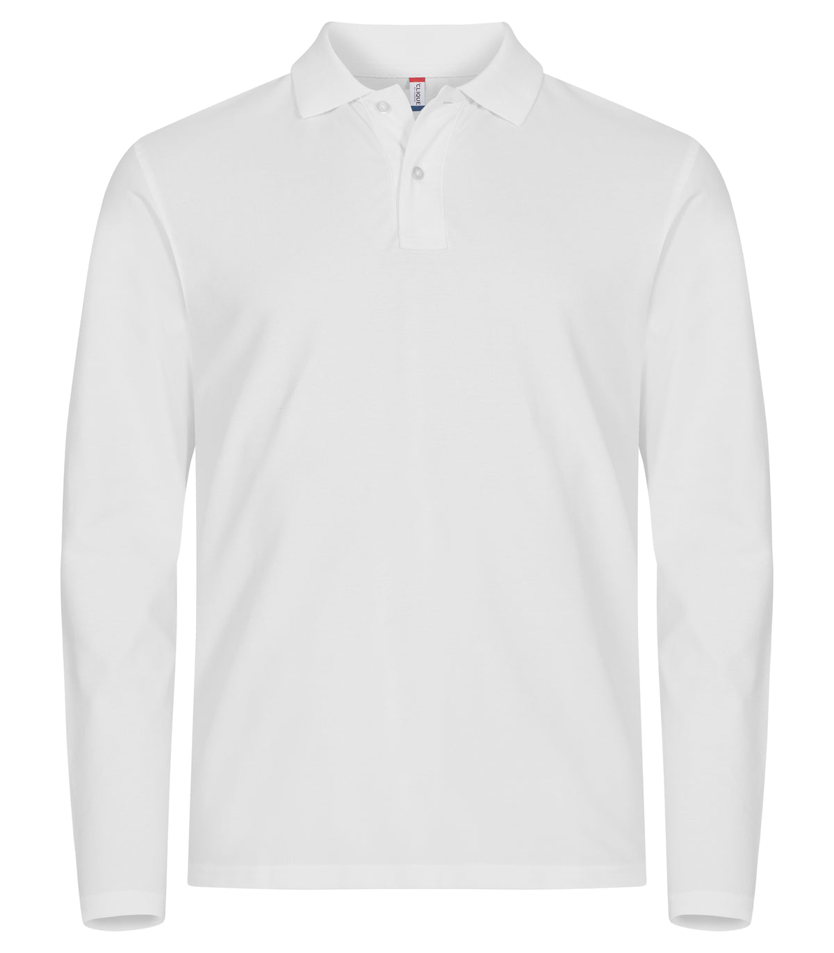Stretch Premium Polo L/S – Vit