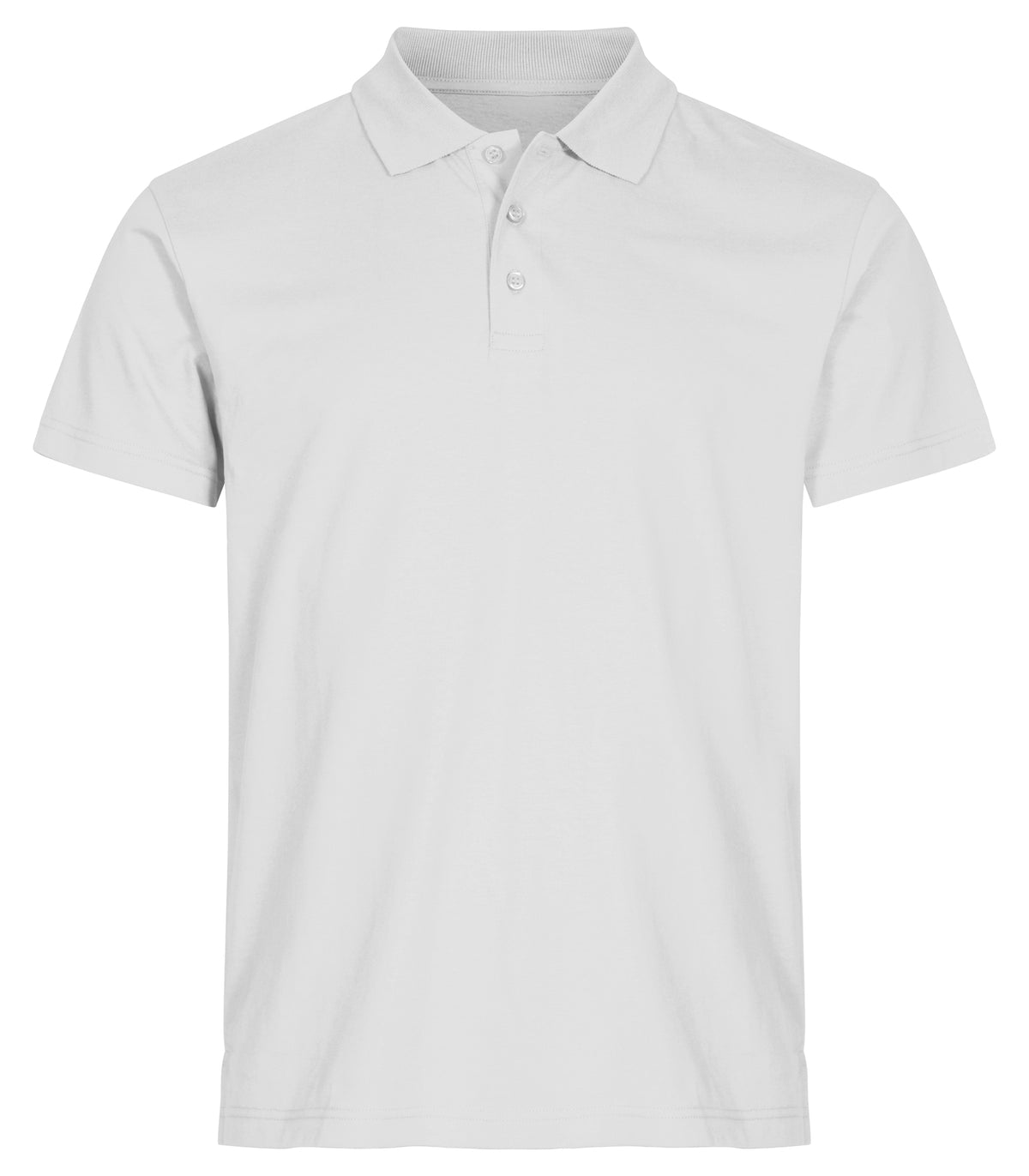 Single Jersey Polo – Vit