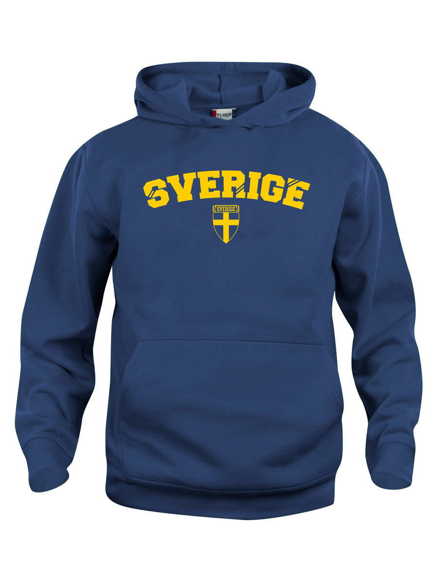 Sverige Hoody Junior – Mörk Marin