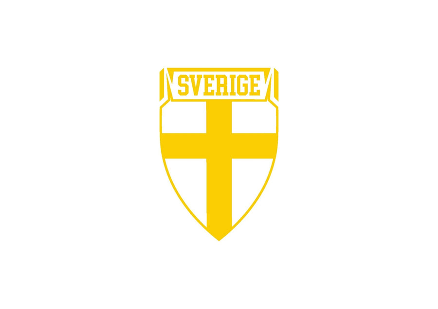 Sverige Sköld Liten 6x8,8cm – Gul