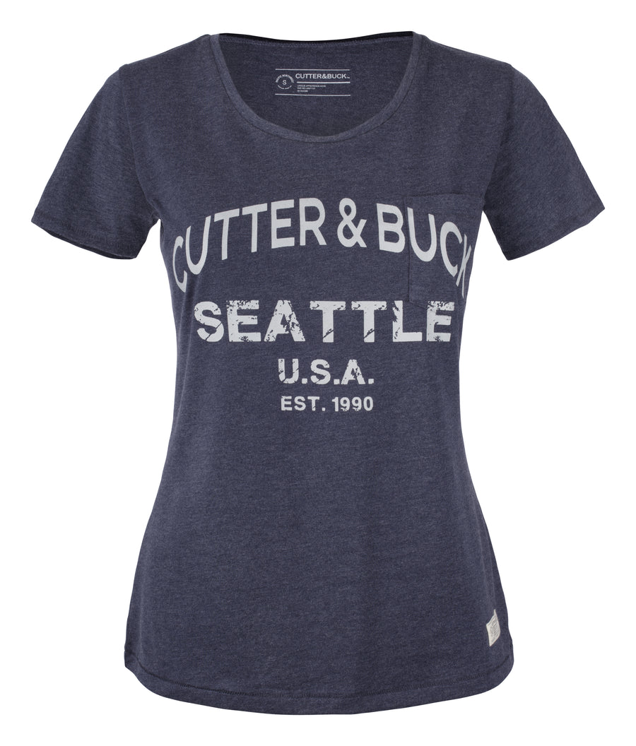 Pacific City Tee Women – Denim Melange