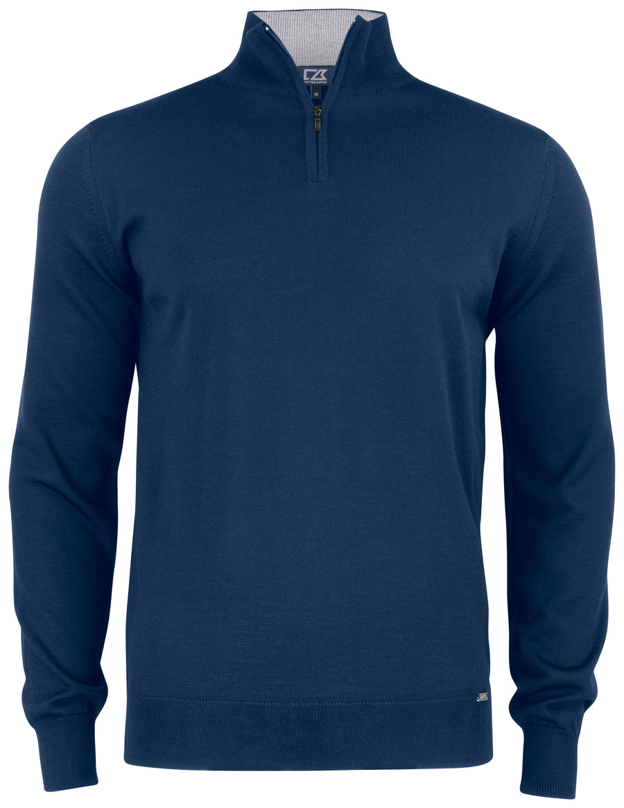 Everett Half Zip Sweater – Mörk marin