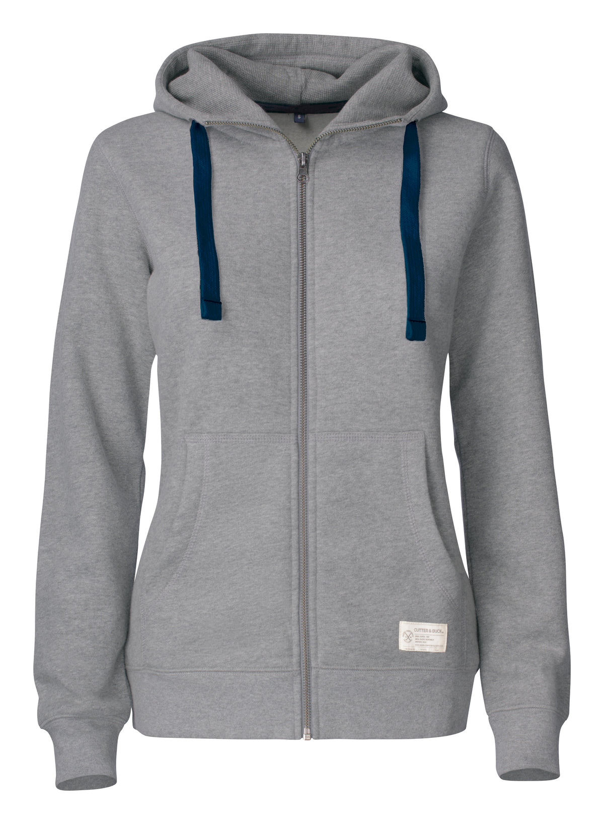 Twisp Hood Full Zip Women – Gråmelerad